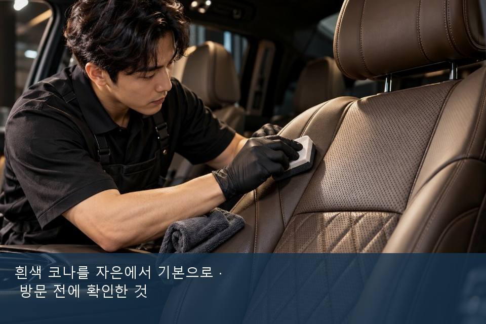 흰색 코나를 자은에서 기본으로 · 방문 전에 확인한 것